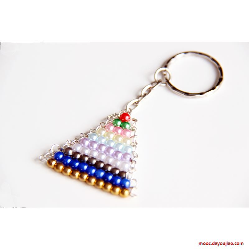 蒙台梭利纪念品-彩色串珠钥匙扣